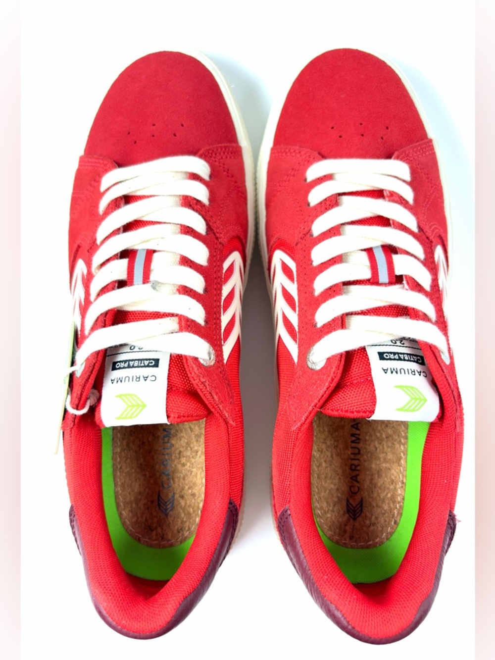 Cariuma Catiba Pro 2 Red Suede Sneakers NWT Men’s 9.5 / Women’s 11 EU 42 - Picture 6 of 9